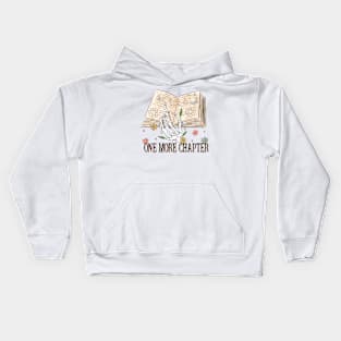 "One More Chapter" Skeleton & Book Kids Hoodie